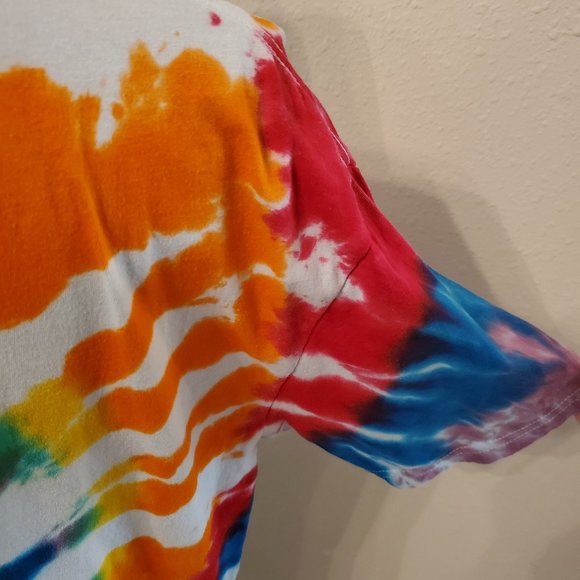 Tie dye boho style unisex T shirt size XL. 100% soft cotton. - Picture 9 of 11